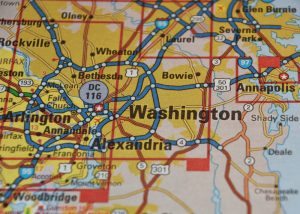 Map Image of Washington DC Metropolitan Area