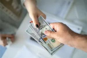 cashing a check