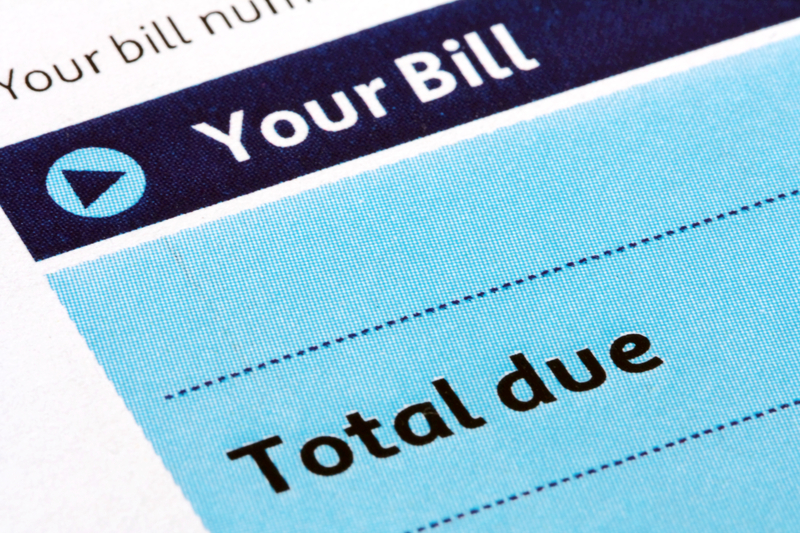 Bill Statement Closeup